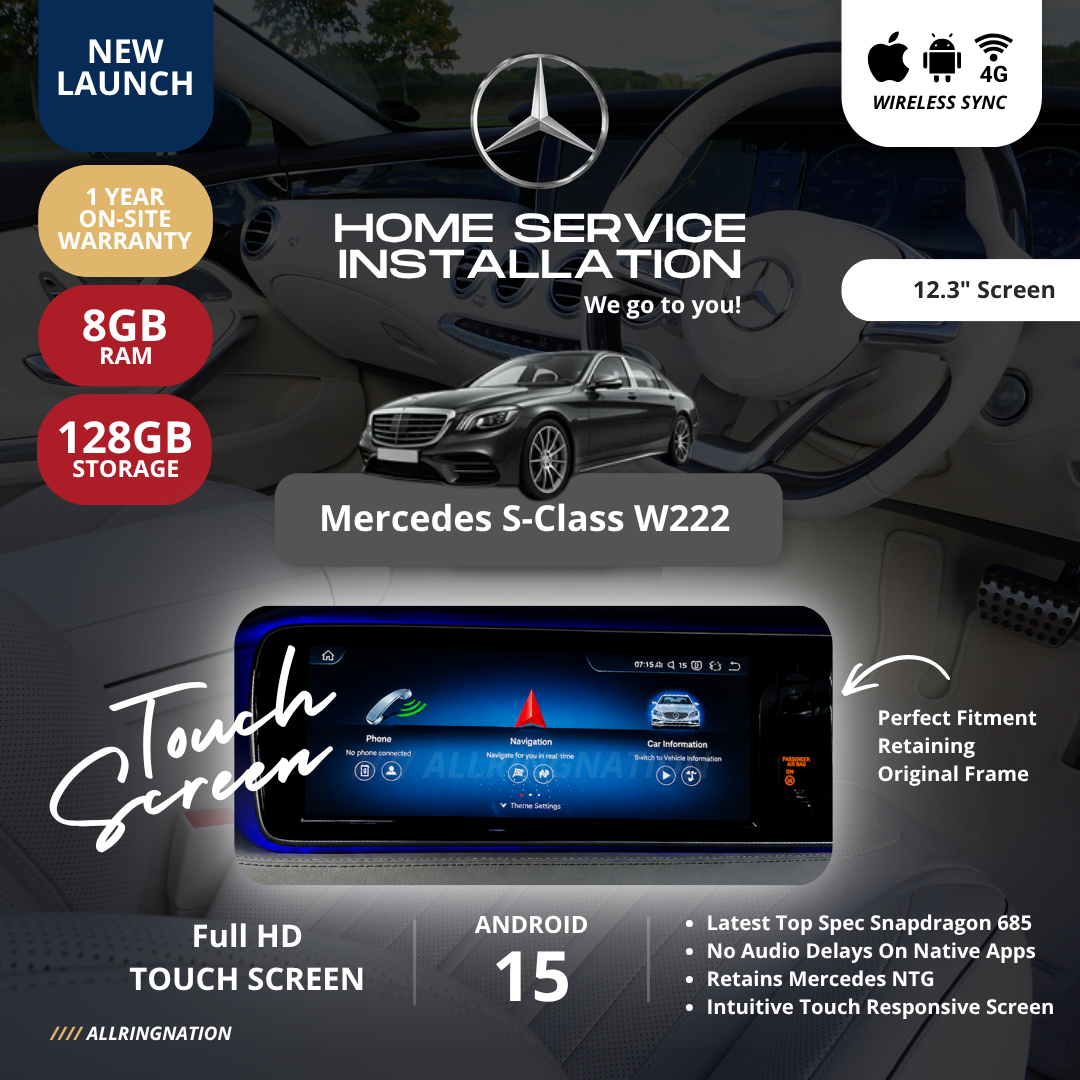 MERCEDES S-Class W222 12.3" Touch Screen | Free Installation | On-Site Warranty