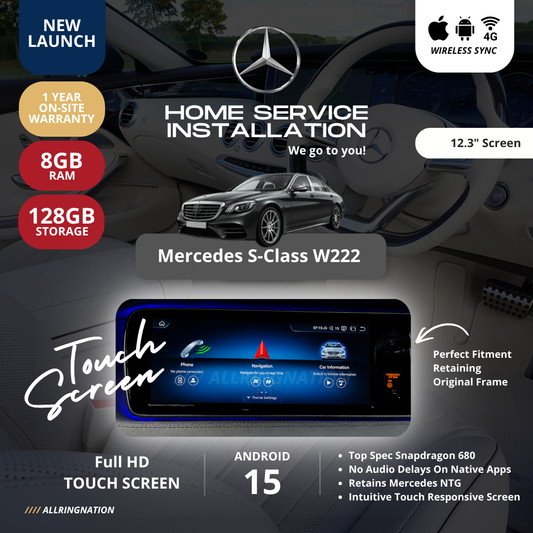 MERCEDES S-Class W222 12.3" Touch Screen | Free Installation | On-Site Warranty